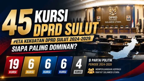 Perolehan kursi partai politik DPRD Sulut 2024-2029 berdasarkan data KPU Sulawesi Utara