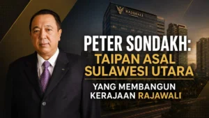 Peter Sondakh, konglomerat pengendali Rajawali Kapital Emas yang mengelola Tambang Emas Toka Tindung di Sulawesi Utara, tercatat sebagai orang terkaya ke-17 Indonesia versi Forbes Real Time Billionaires per 4 Juli 2026 dengan kekayaan USD 2,8 miliar. Tambang emasnya baru saja direstrukturisasi secara internal senilai Rp 18,2 triliun — namun kendali di bumi Nyiur Melambai tetap sepenuhnya di tangannya.