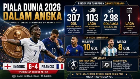 Piala Dunia 2026 dalam Angka: Rekor Gol Terbanyak Sepanjang Sejarah hingga Fakta Menarik Jelang Final