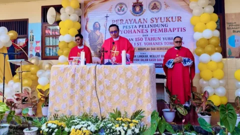 SD Katolik 1 St. Yohanes Tomohon Awali Rangkaian Yubileum 150 Tahun dengan Misa Syukur