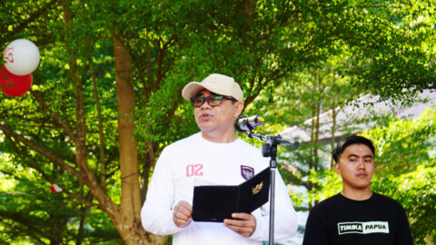 Launching Semarak HUT RI ke-81, Heronimus Makainas Ajak Warga Kibarkan Merah Putih dan Perkuat Persatuan