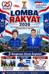 Meriahkan HUT RI ke-81 dan HUT ke-25 Demokrat, DPC Partai Demokrat Manado Gelar ‘Lomba Rakyat 2026’