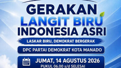 Sambut HUT ke-25, DPC Partai Demokrat Manado Gelar Aksi Bersih Pantai dan Pengobatan Gratis
