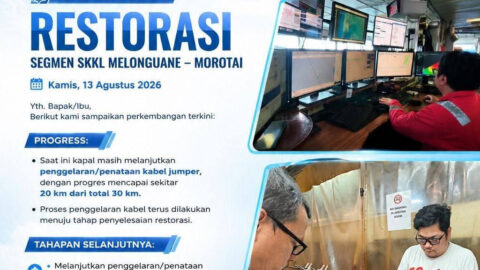 Restorasi SKKL Melonguane–Morotai Capai 20 Kilometer, Tim Kejar Target Link Up