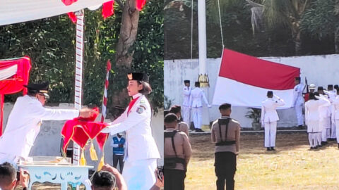 Dari Upacara HUT RI, Heronimus Makainas Gaungkan Semangat Menuju Sitaro Masadada