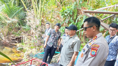 Antisipasi El Nino, Plt Bupati Sitaro dan Kapolres Cek Langsung Mata Air Danau Kapeta