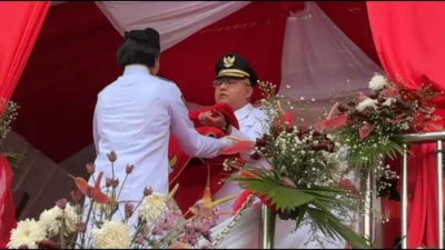 Kevin William Lotulung Pimpin Penurunan Bendera, Paskibraka Minut Tuntaskan Tugas