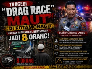 Delapan Orang Tewas, Kapolda Sulut Turun Tangan Janji Usut Tuntas dan Proses Hukum Tragedi Drag Race Kotamobagu