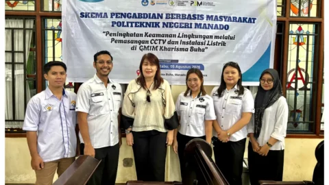 Polimdo Pasang SMART CCTV di GMIM Kharisma Buha, Tingkatkan Keamanan Lingkungan Gereja