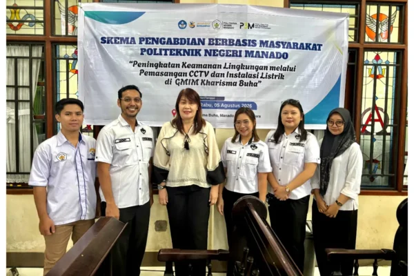 Polimdo Pasang SMART CCTV di GMIM Kharisma Buha, Tingkatkan Keamanan Lingkungan Gereja