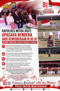 Sinergi Tanpa Batas! Polres Mitra dan Forkopimda Kobarkan Semangat HUT RI ke-81