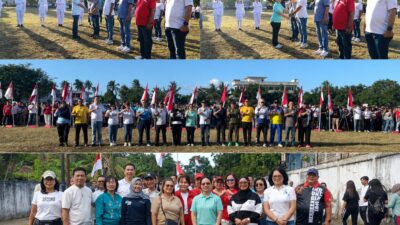 Hengky Honandar Resmi Buka Merdeka Fun Walk, Gerakan 1.000 Bendera Merah Putih Kobarkan Semangat HUT RI ke-81 di Bitung