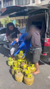 Kurang 24 Jam, Tim URC Polres Bitung Bekuk Pelaku Curi 15 Tabung Gas dan 7 Kursi