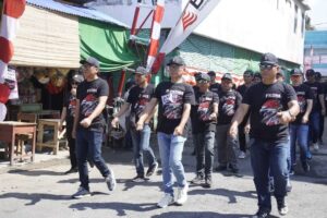 FKDM-Wartawan Biro Bitung Gebrak Jalanan, Olha Dotulong Banua Pimpin Barisan HUT RI ke-81