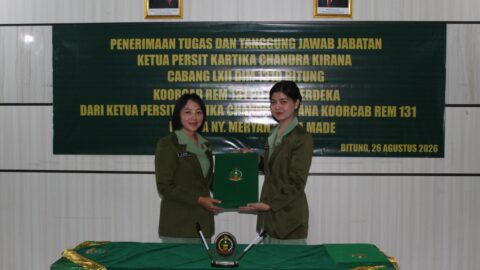 Perkuat Organisasi Persit, Meryah Dewa Made Resmi Nahkodai Cabang LXII Dim 1310/Bitung