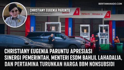 Christiany Eugenia Paruntu, Anggota DPR RI Komisi VI, apresiasi sinergi Pemerintah, Menteri ESDM Bahlil Lahadalia, dan Pertamina turunkan harga BBM nonsubsidi