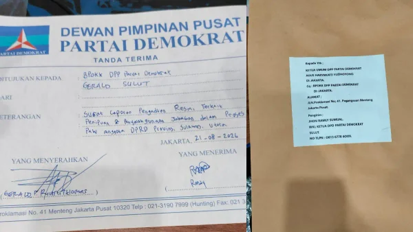 Dugaan Permintaan Dana dalam Proses PAW DPRD Sulut Dilaporkan ke DPP Demokrat, Rp285 Juta Dipersoalkan