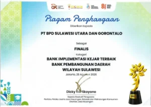 Bank SulutGo Jadi Finalis KEJAR Award Kategori Bank Terbaik di Sulawesi