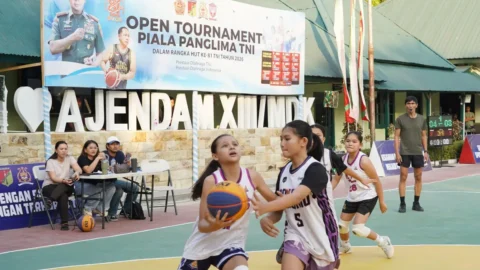 Open Tournament Bola Basket Pelajar Piala TNI Resmi Dimulai