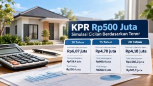 KPR Rp500 Juta Cicilan Berapa? Ini Simulasi Berdasarkan Tenor