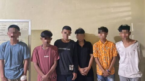 Polisi mengamankan enam terduga pelaku penganiayaan bersajam di Maasing Manado