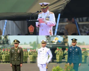 Dankodaeral VIII Laksda TNI Dery Triesananto Suhendi Irup Upacara HUT ke-81 TNI di Manado