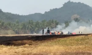 Kebakaran di Runway Samrat Manado Ganggu Penerbangan, Dua Keberangkatan Terdampak