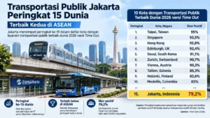 Transportasi Publik Jakarta Peringkat 15 Dunia, Terbaik Kedua di ASEAN